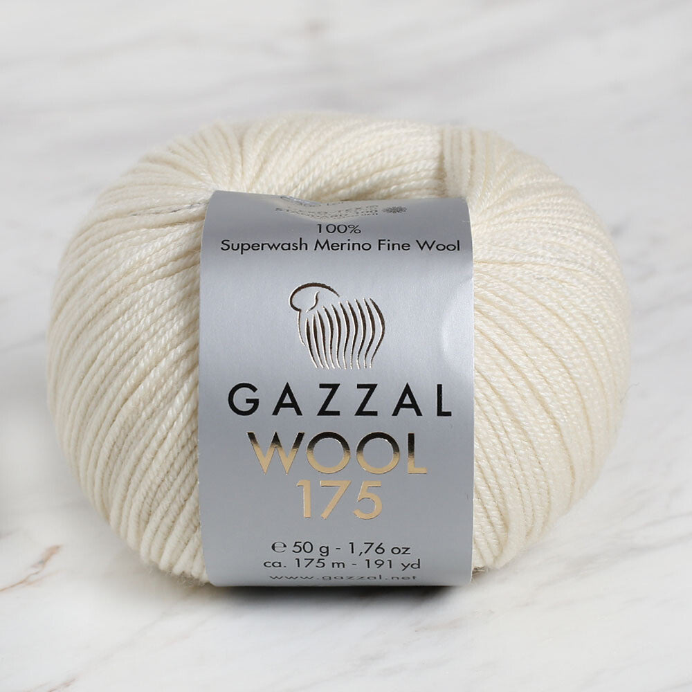 Gazzal Wool 175 50gr Krem El Örgü İpi - 300